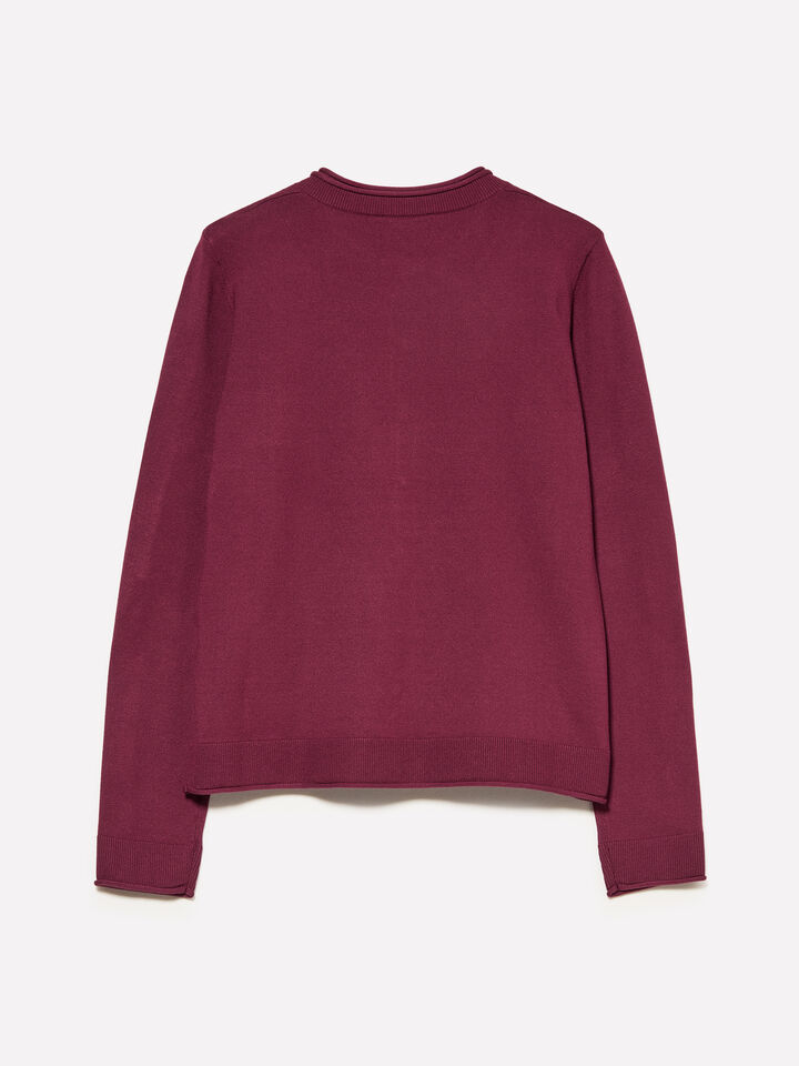 Burgundy regular fit cardigan - women's cardigans - Burgundy | Sisley image number 6